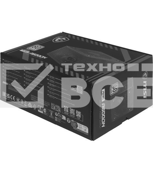 Блок питания MSI MAG A600DN (306-7ZP6B11-809) 600 Вт, 80 PLUS WHITE, 120 мм, немодульный, чёрный