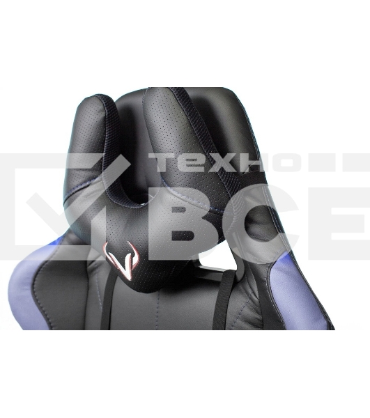 Кресло игровое Бюрократ VIKING 5 AERO BLUE черный/синий искусственная кожа