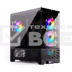 Компьютерный корпус ABR MINI PRO (1*USB 3.0, 1*USB Type-C, HD Audio, 4xRGB Fan, ATX, Micro-ATX, ITX), фото 1