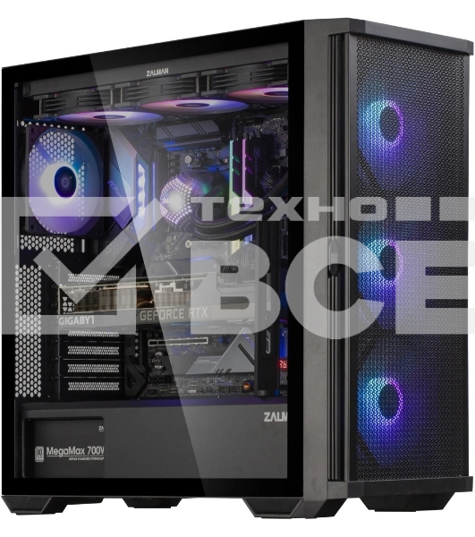 Компьютерный корпус ZALMAN Z10 PLUS, ATX, черный, WINDOW, 2x3.5