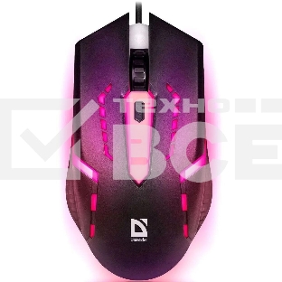 Мышь проводная Defender Hit MB-601 черный, 1200 dpi, USB, кнопки - 4