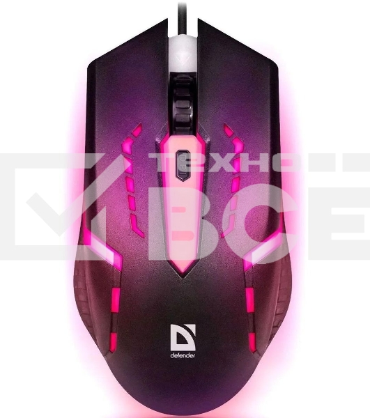 Мышь проводная Defender Hit MB-601 черный, 1200 dpi, USB, кнопки - 4
