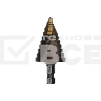 Сверло ступенчатое Denzel 9-12-15-18-21-24-27-30-33-36 мм, Р6М5К5, 6-гр. хвостовик 723615, фото7