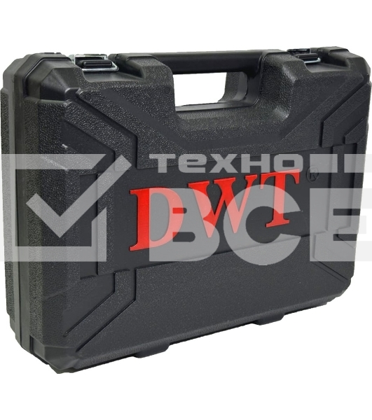 Гайковерт ударный аккумуляторный DWT ABWP-20 DN-4C2 BMC /20В/350 Нм/2400 об.в мин/3000 уд.в мин/M12-M22/бесщеточный мотор/LED-подсветка/2 АКБ, 4 А·ч/ЗУ/кейс/черный (ABWP-20 DN-4C2 BMC)