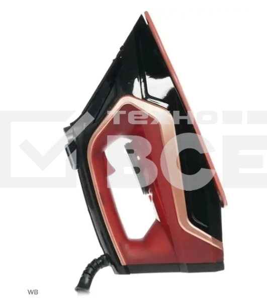 Утюг Centek CT-2313 RED 2600 Вт керамическая подошва, 350мл, паровой удар, самоочистка, капля-стоп