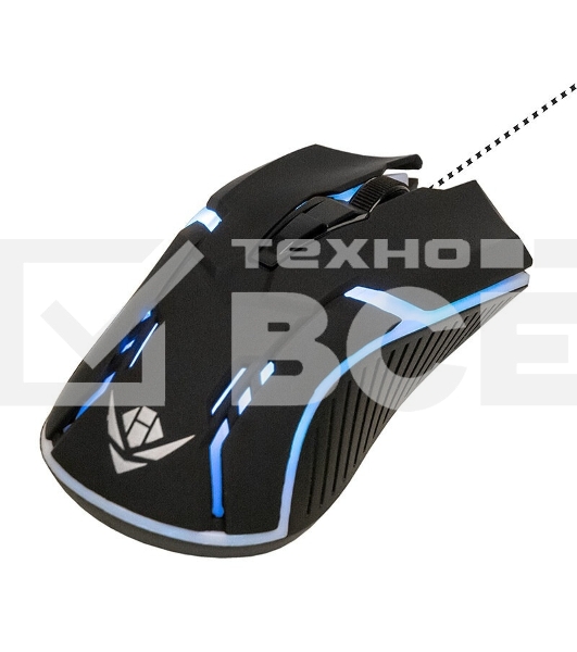 Комплект клавиатура+мышь Nakatomi KMG-2305U проводной, USB, 1600 DPI, черный