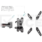 Кронштейн Arm media MARS-8 черный, 8 шт/уп. Кр. стал. настенный для TV 20'-43', max 25 кг, 4 ст св., нак. +5°-15°, пов. ±90° от ст. 66-370 мм. max VESA 200x200 мм., фото3