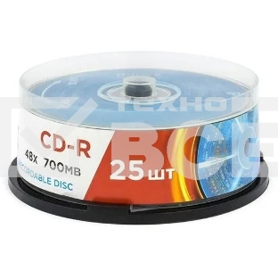 Диск CD-R Mirex 700 Mb, 48х, Cake Box (25), (25/300)