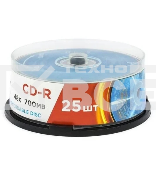 Диск CD-R Mirex 700 Mb, 48х, Cake Box (25), (25/300)