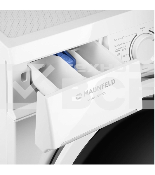 Стиральная машина Maunfeld MFWM127WH05  белый, загрузка  фронтальная 9 кг, 1200 об/мин., класс: А+++