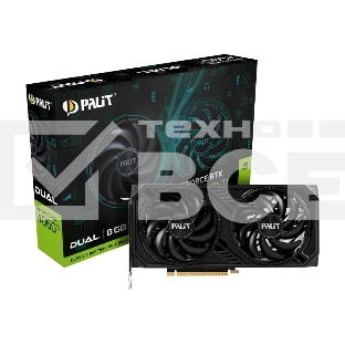 Видеокарта Palit RTX4060TI DUAL NVIDIA GeForce RTX 4060TI 8192Mb PCI-E 4.0  128 GDDR6 2310/9000 HDM Ret