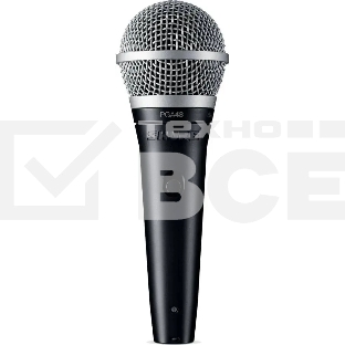 Кардиоидный вокальный микрофон c выключателем, с кабелем XLR -XLR SHURE PGA48-XLR-E