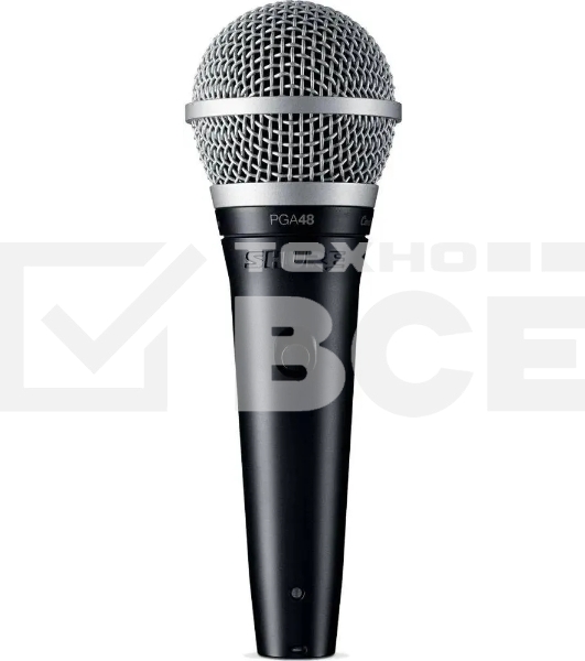 Кардиоидный вокальный микрофон c выключателем, с кабелем XLR -XLR SHURE PGA48-XLR-E