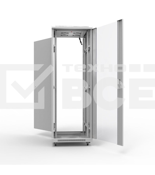 Шкаф серверный NTSS Премиум NTSS-R47U60100GS, напольный 47U 600x1000мм пер.дв.стекл металл 900кг серый 2210мм IP20