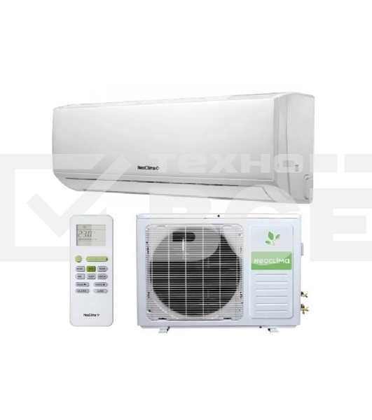 Кондиционер сплит-система настенного типа NeoClima NS/NU-HAL09F32 9000 BTU, 25 м², 25/35 дБ, охлаждение, обогрев, осушение, белый