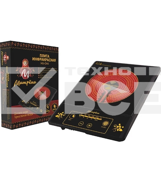 Плита настольная Матрена МА-044, 1 конф. черная, 2кВт/220-240 (006295)