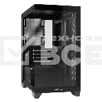 Компьютерный корпус Minitower ExeGate i3 SEA LE (mATX, без БП, 1хUSB+1хUSB 3.0, HD аудио, черный, передняя и боковая панели - закаленное стекло), фото 1