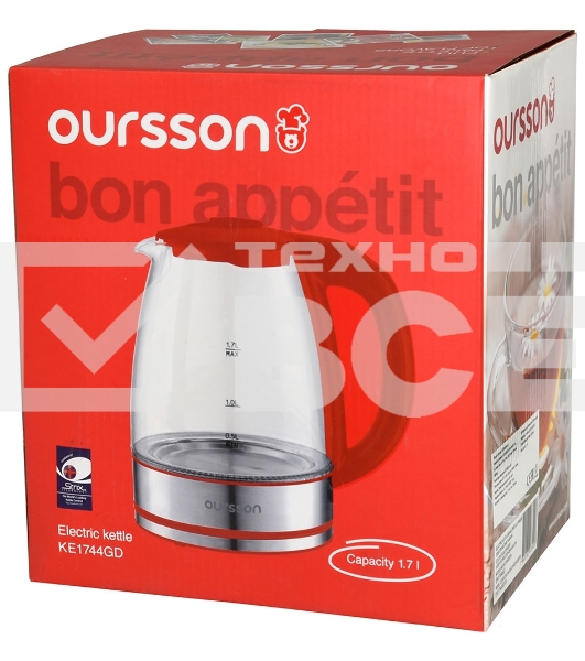 Чайник электрический OURSSON KE1744GD/RD