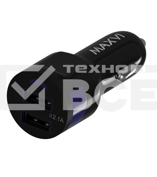 Автомобильное зарядное устройство Maxvi CCM-212 Plus M черный 2.1A
