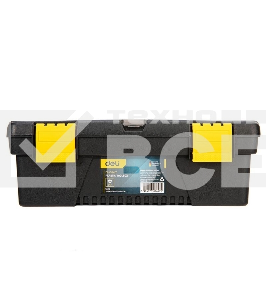 Ящик для инструментов Deli DL432412 305 х 130 х 105 мм Размер: 12 дюймов. Материал: полипропилен.