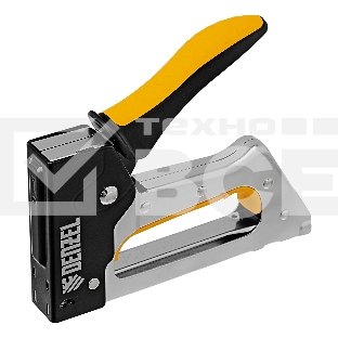 Степлер металлический Denzel скобы в комплекте, 2К рукоятка, тип 53, 6-10 мм