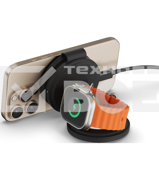 Переносное зарядное устройство Satechi Qi2 OntheGo 3-in-1 Wireless Charger, черный