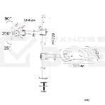 Кронштейн для монитора/ноутбука Cactus CS-VM-LH07-BK черный, 13'-27' макс. 8 кг, настольный, поворот и наклон, фото3