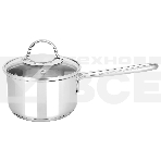 Ковш APPETITE SH05253 pretty 1,5 лиз нерж. стали. Объем 1,5л, размеры: 16х7,5 см, стекл. крышка, прутковая ручка,подар.коробка, фото 1