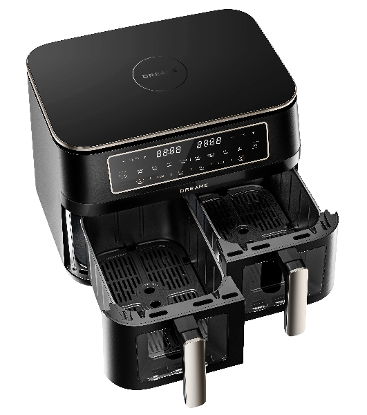 Аэрогриль Dreame Tasti Airfryer DZ30 черный, 3000 Вт, 5.5 л, кнопки, 8 программ