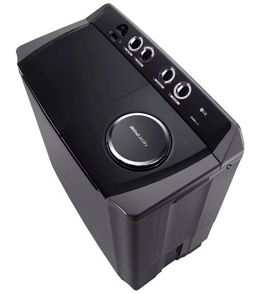 Стиральная машина LG P1861RWNT черный, загрузка вертикальная 18 кг