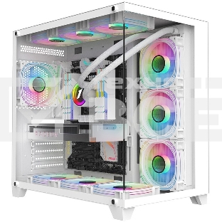 Компьютерный корпус 1STPLAYER MEGAVIEW MV8-TP White / ATX / MV8-TP-WH