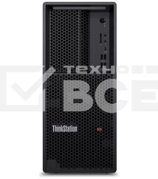 Компьютер Lenovo ThinkStation P3t, Intel Core i7 13700, DDR5 16ГБ, 512ГБ(SSD), NVIDIA T400 - 4 ГБ, CR, Windows 11 Professional, черный