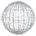 Светодиодная фигура Шар диаметр 80см 300 LED ТЕПЛЫЙ БЕЛЫЙ эффект мерцания 230В NEON-NIGHT, фото 1