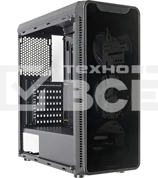 Компьютерный корпус Accord JP-X черный без БП ATX 2xUSB2.0 1xUSB3.0 bott PSU