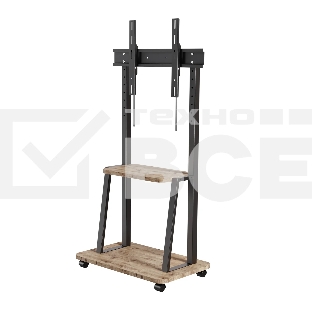 Стойка для телевизора Holder PR-108 черный/береза 32'-65' макс.80кг напольный мобильный