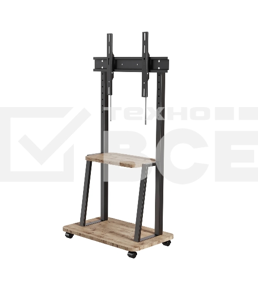 Стойка для телевизора Holder PR-108 черный/береза 32'-65' макс.80кг напольный мобильный