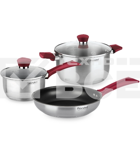Набор посуды Rondell Strike RDS-1664 (ST) стальной