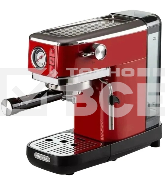 Кофеварка рожковая Ariete 00M138113AR0 красный, молотый, 1300 Вт, 15 бар