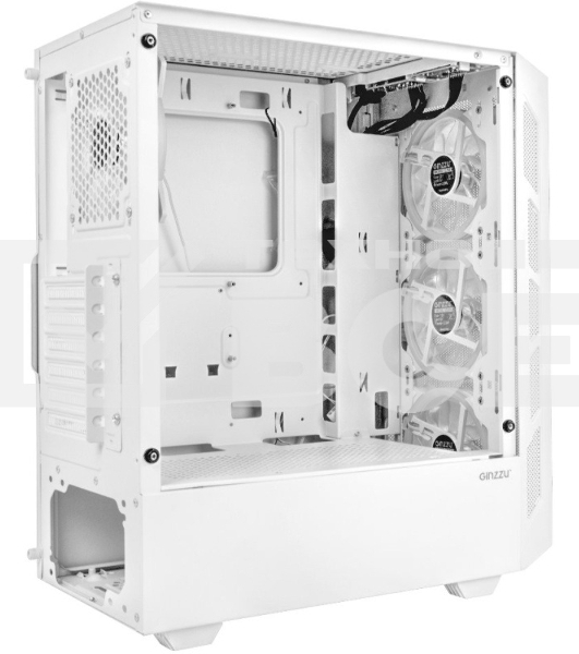 Компьютерный корпус Ginzzu RX330 ATX FAN 12CM FRGb*4 Белый