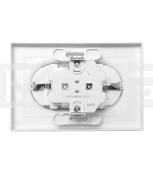 Розетка 2-м EKF UP1-SOW-210 СП Эпика 16А с заземл. без защ. шторок с рамкой механизм бел.