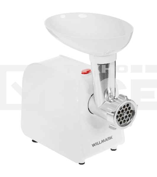 Мясорубка электрическая Willmark WMG-2043JW белый, 2000 Вт, 2.4 кг/мин, реверс, защита от перегрузки, насадки - 5