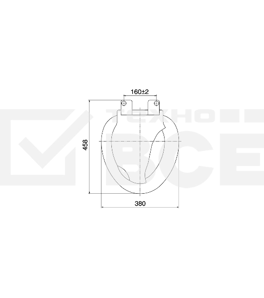 Сиденье для унитаза Эконом снежно-белое