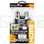 Кабель HDMI 19M/M,ver. 2.1, 8K@60 Hz 2m метал разъемы, нейлоновая оплетка Telecom <TCG300-2M>, фото14