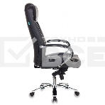 Кресло руководителя Бюрократ T-9922SL/BLACK черный, кожа, крестовина хром, фото4