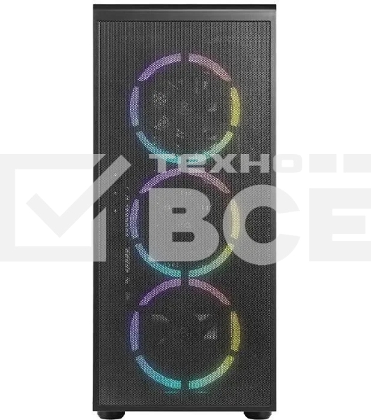 Компьютерный корпус Azza Prime 360E черный без БП ATX 5x120мм 2x140мм 2xUSB 3.0 audio bott PSU