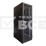 Шкаф серверный напольный 42U (800  1200) двойные перфорированные двери 2 шт., цвет черный, фото 1