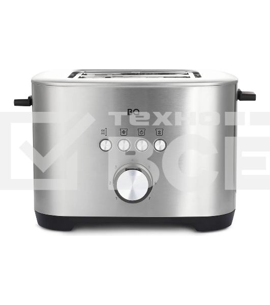 Тостер BQ T1010 Steel-Black, Мощность 800 Вт, 7 степеней поджаривания