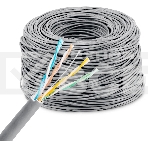 Кабель сетевой KingPrice KP-utp-c5e-0.4mm-cca-305m 1Гбит/с UTP 4 пары cat.5E solid 0.40мм CCA 305м серый, фото 1