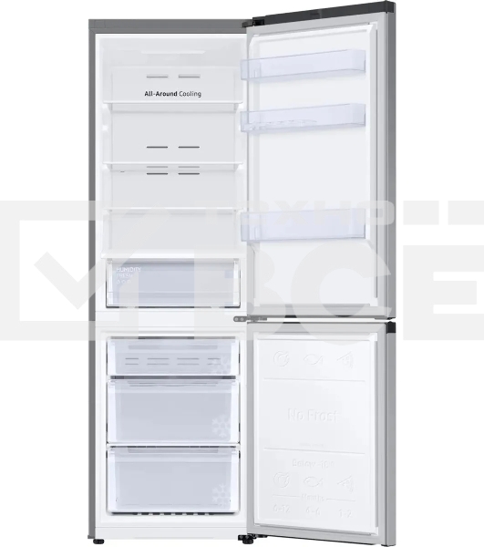Холодильник Samsung RB34C600ESA/EF серебристый двухкамерный морозилка снизу