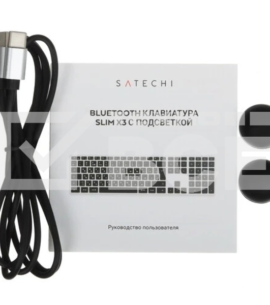 Клавиатура беспроводная Satechi Slim X3 Bluetooth Backlit Keyboard, Bluetooth, Серебристый ST-BTSX3S-RU